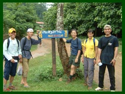 Local guides at the Kwangsi Waterfall