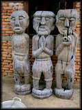 Wood & Stone Sculptures in Ban Nong Beung