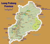 Map of Luang Prabang Province